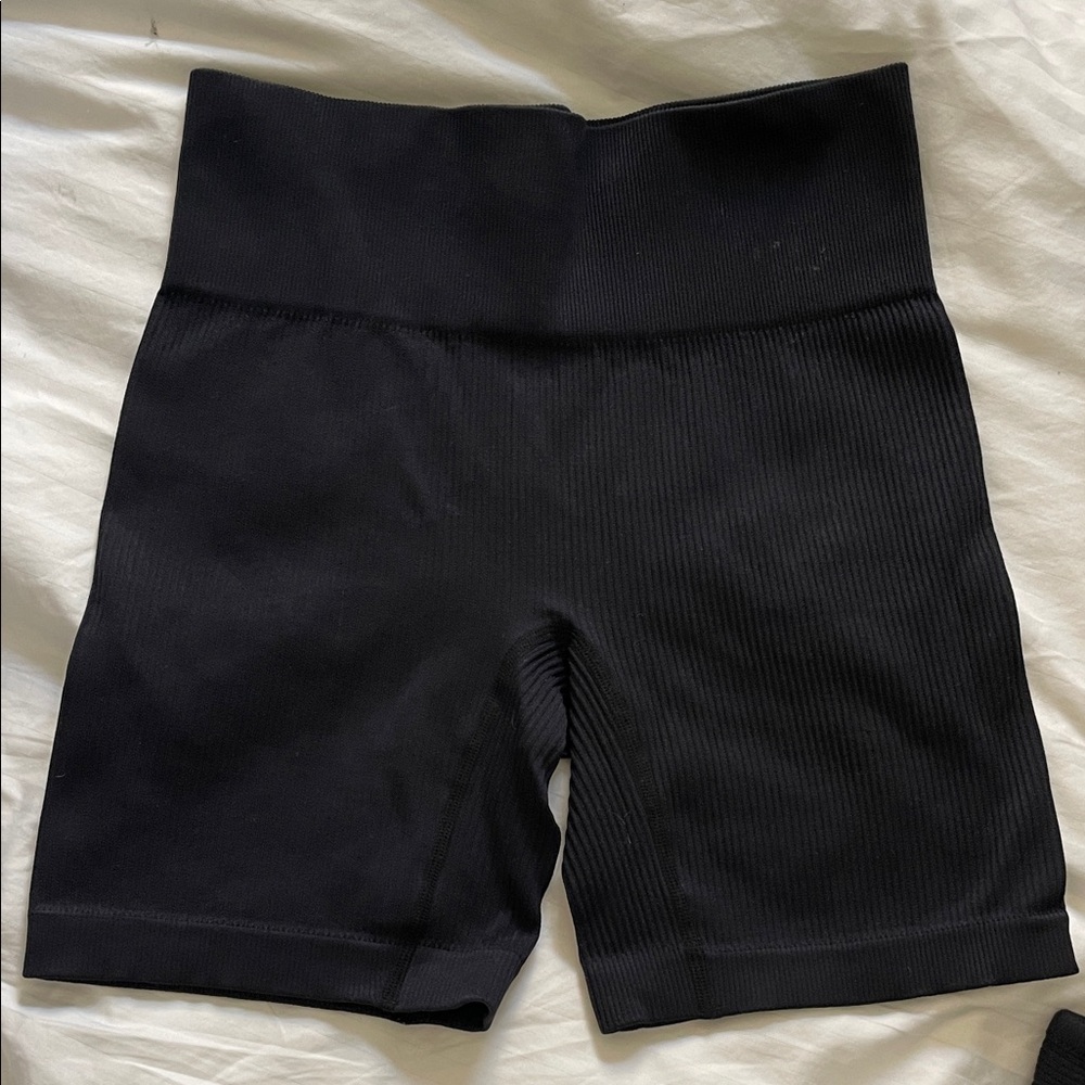 Black Women's High-Waisted Shorts